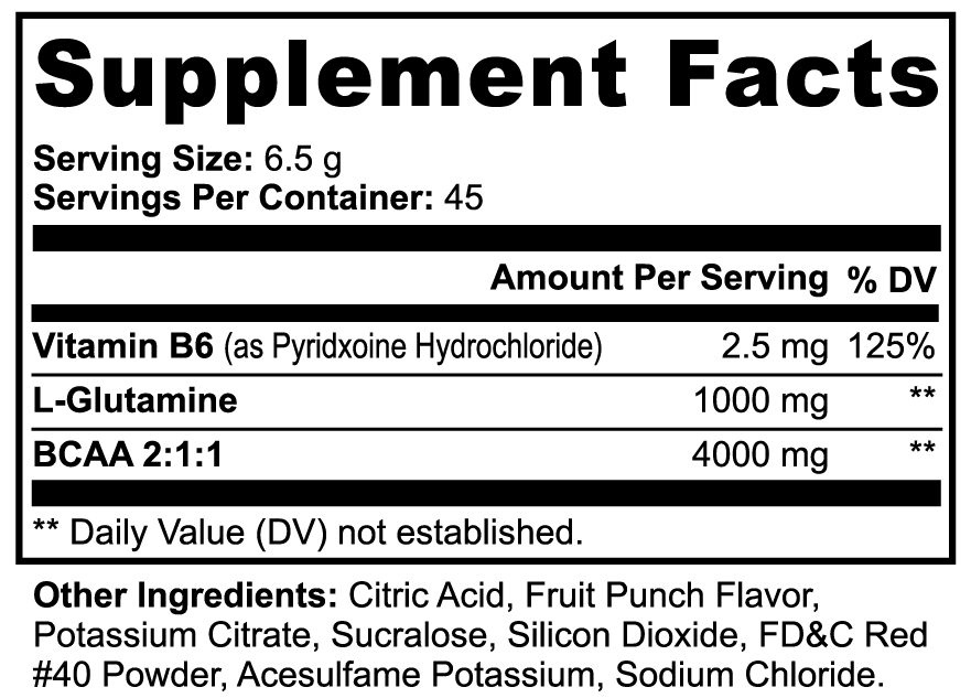 BCAA Shock Powder (Fruit Punch) - Organic OTC
