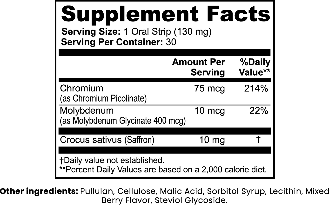 Appetite Balance & Weight Support Strips - Organic OTC