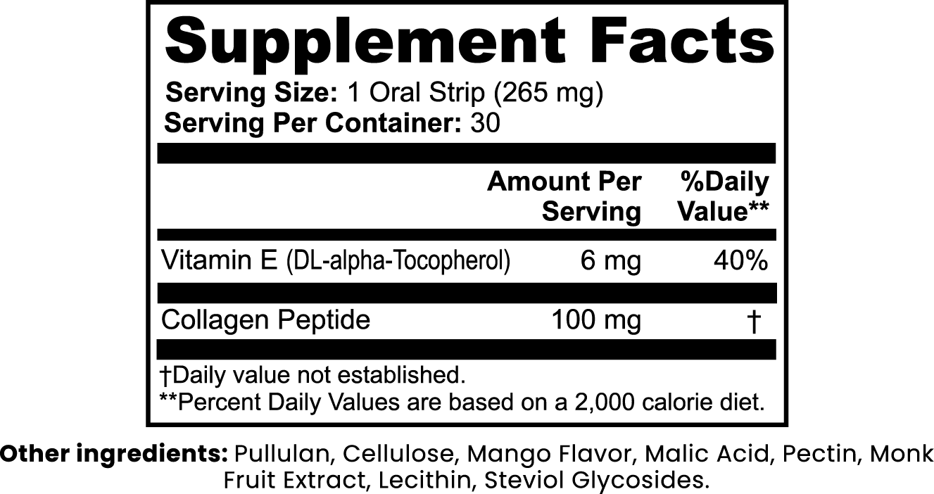 Beauty + Collagen Strips - Organic OTC