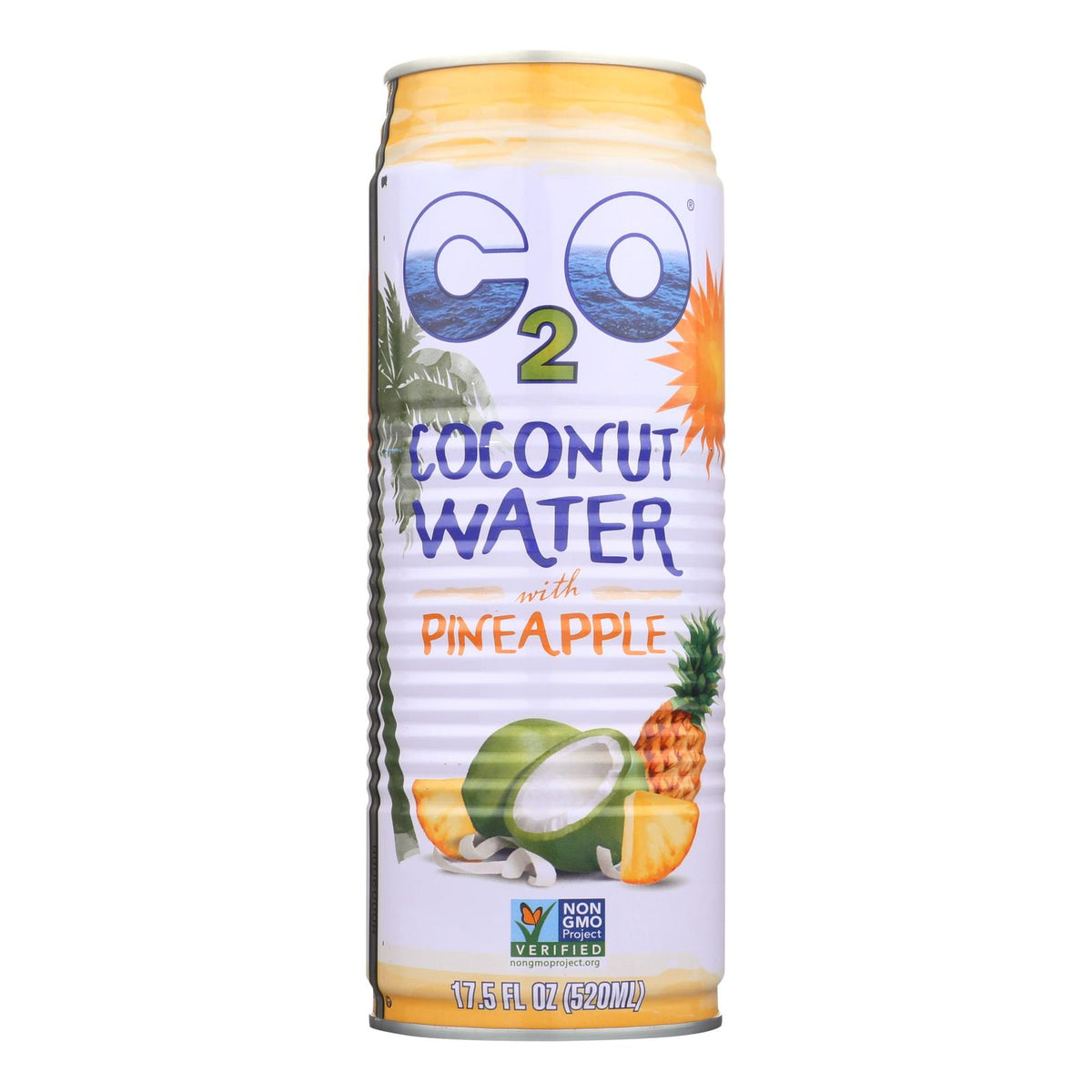 C2o Coconut Water With Pineapple Juice And Coconut Pulp  - Case Of 12 - 17.5 Fz