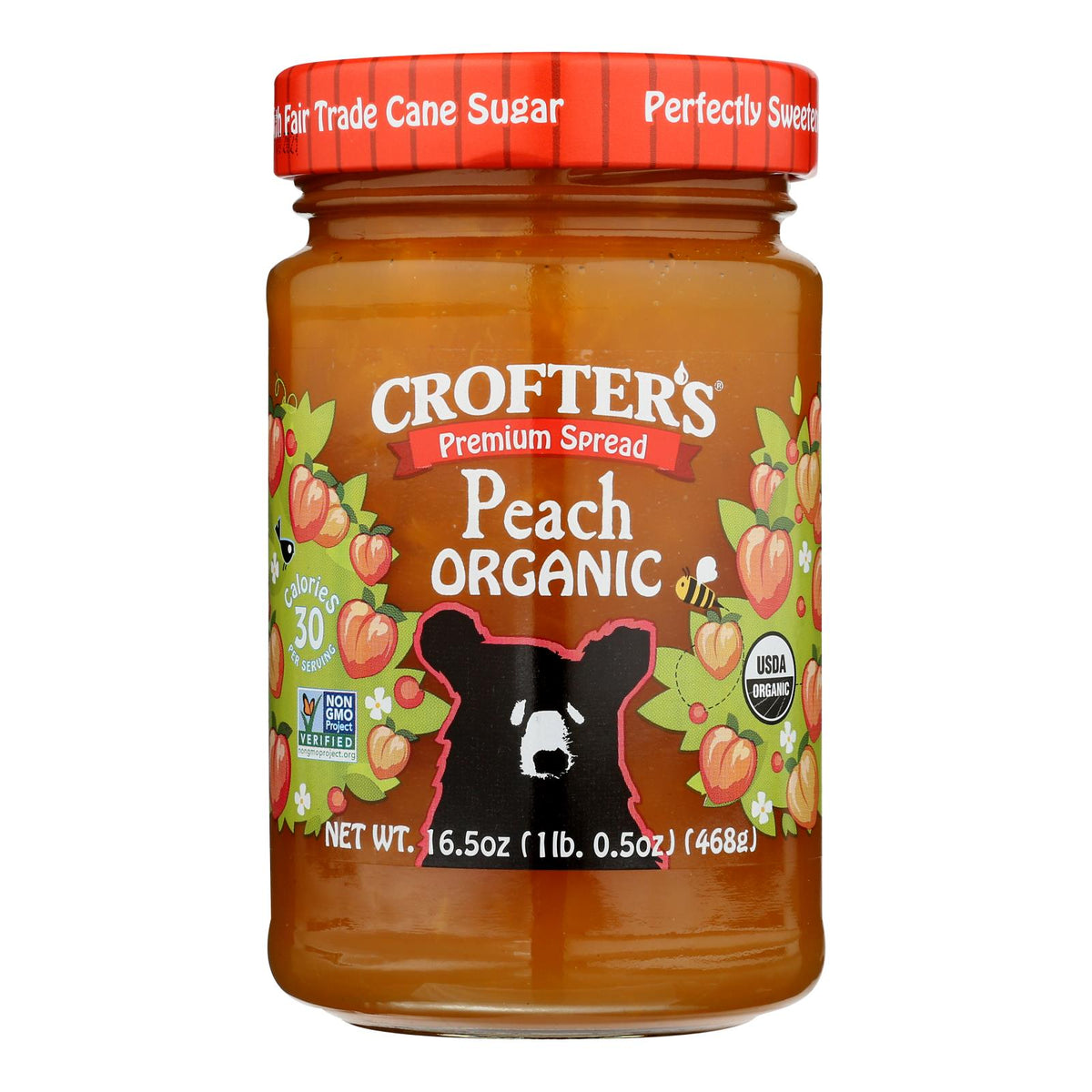 Crofters - Spread Peach Premium - Case Of 6-16.5 Oz