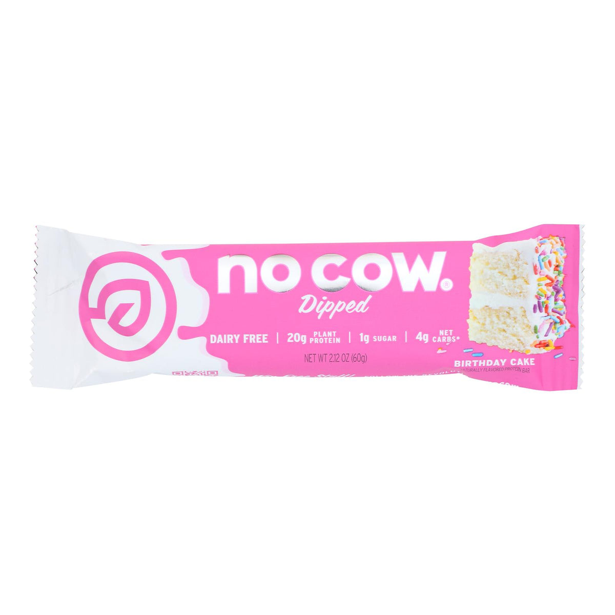 No Cow Bar - Bar Dipped Birthday Cake - Case Of 12-2.12 Oz