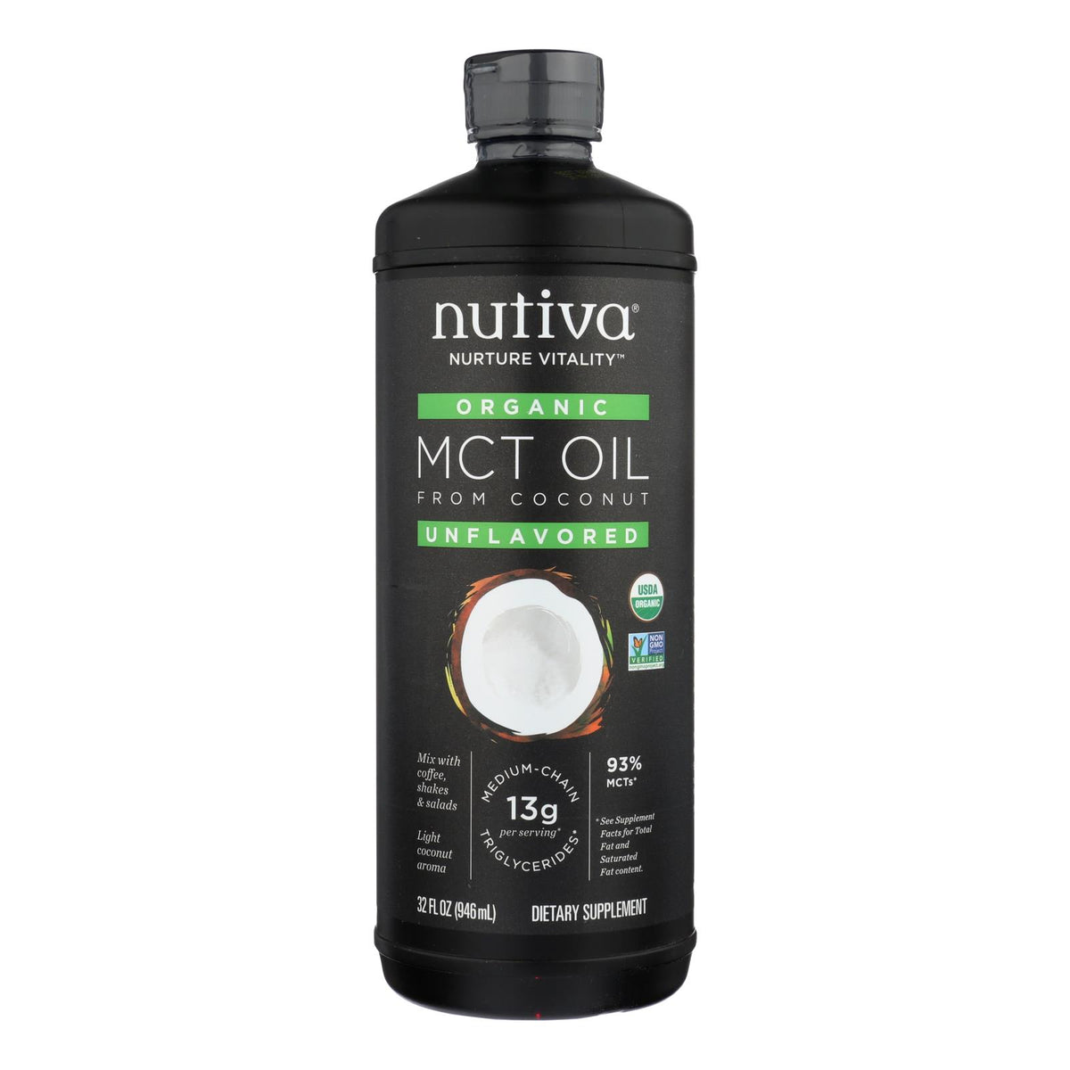 Nutiva 100% Organic Mct Oil - 32 Fl Oz