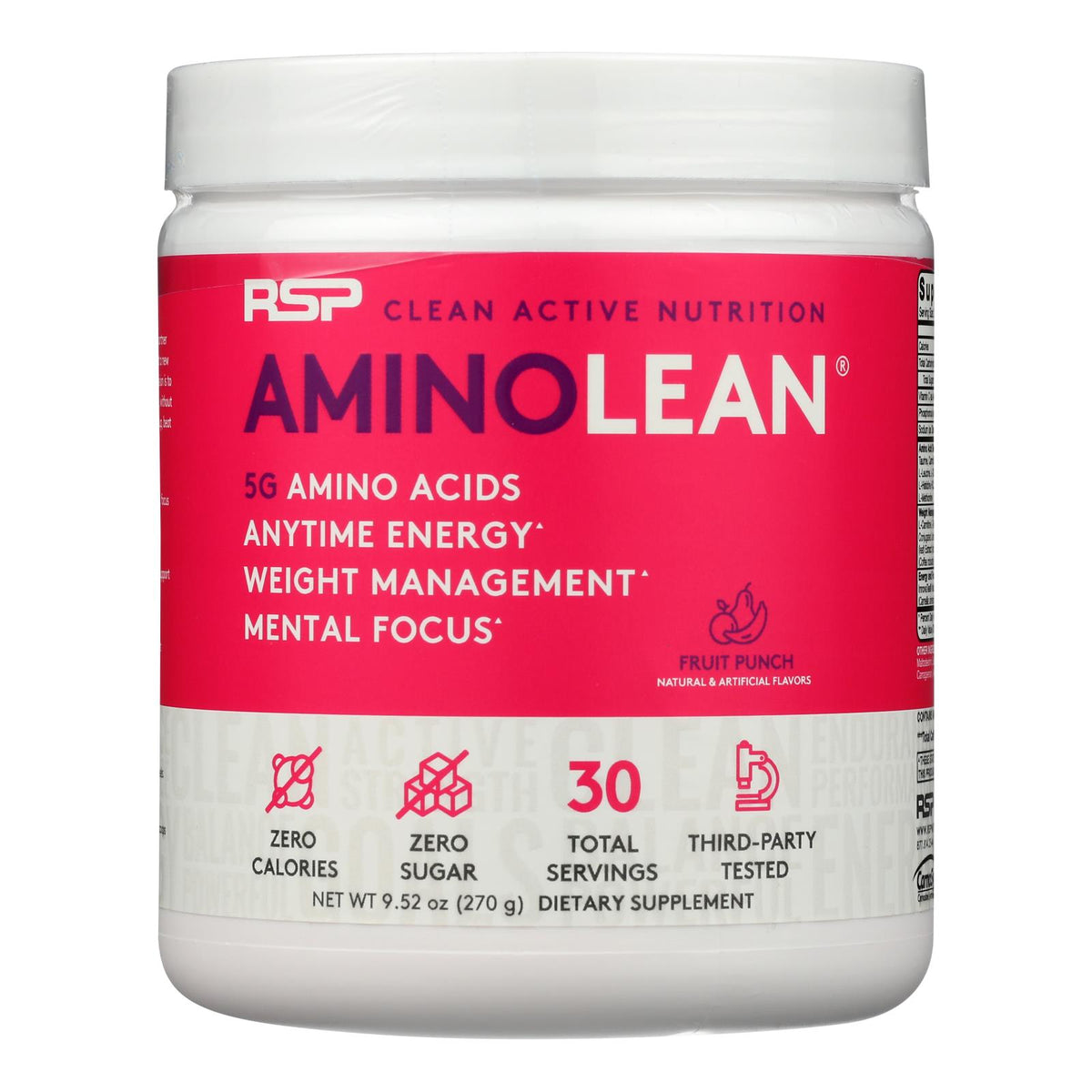 Rsp Nutrition - Aminolean Fruit Punch - 1 Each-9.52 Oz