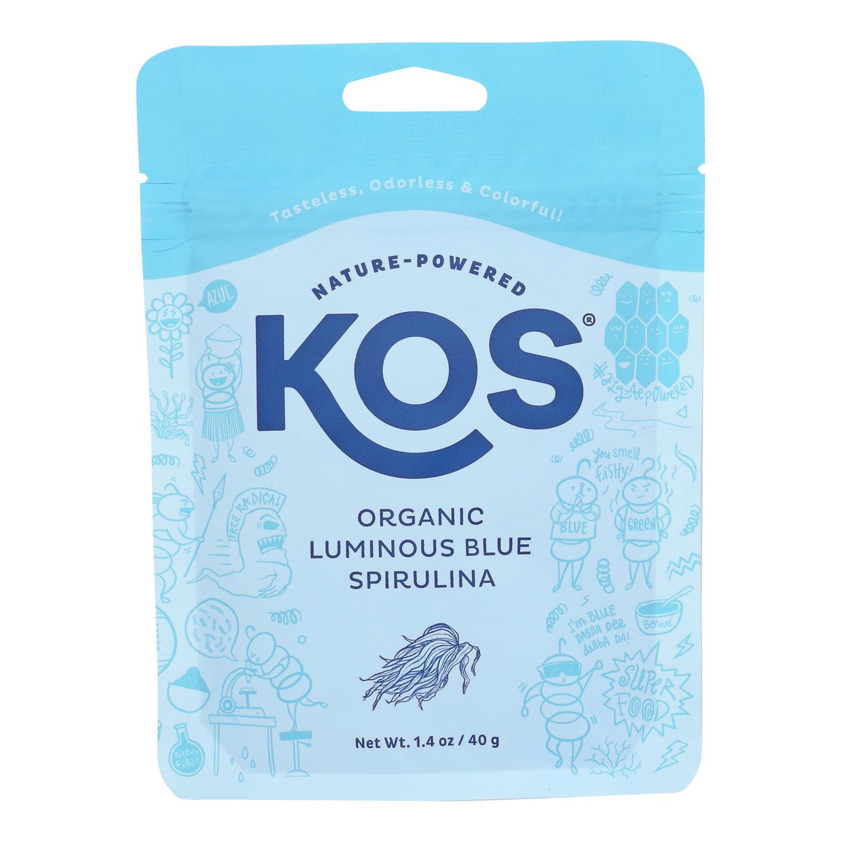 Kos - Blue Spirulina - 1 Each-1.4 Oz