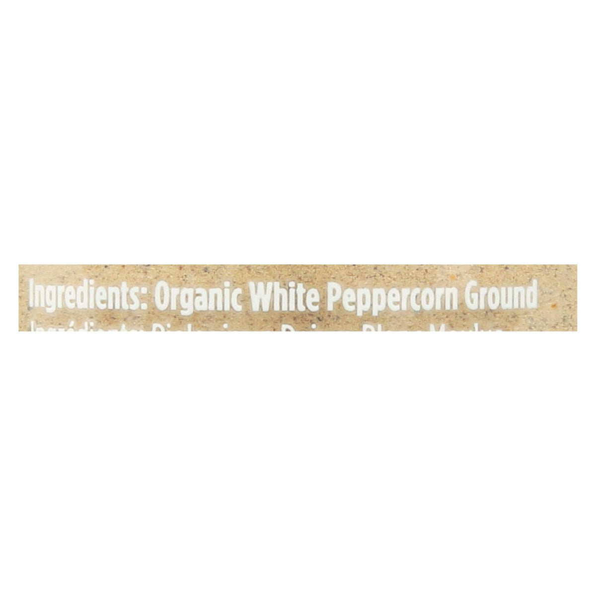 Spicely Organics - Organic Peppercorn - White Ground - Case Of 3 - 2 Oz.