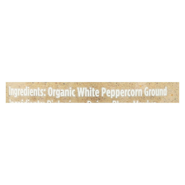 Spicely Organics - Organic Peppercorn - White Ground - Case Of 3 - 2 Oz.