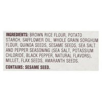 Back To Nature Crackers - Sea Salt And Cracked Black Pepper Rice - Case Of 12 - 4 Oz.