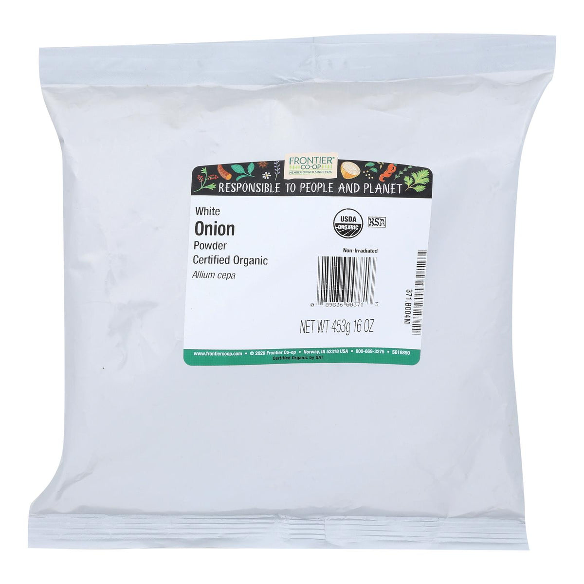 Frontier Herb Onion Organic Powder - Single Bulk Item - 1lb