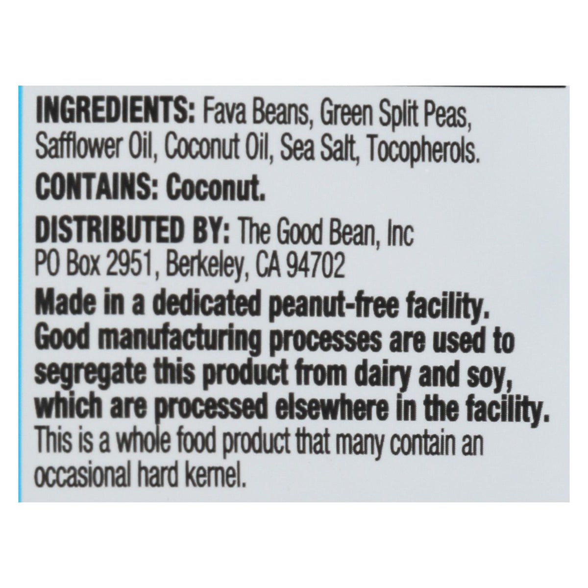 The Good Bean Fava/peas - Sea Salt - Case Of 6 - 6 Oz