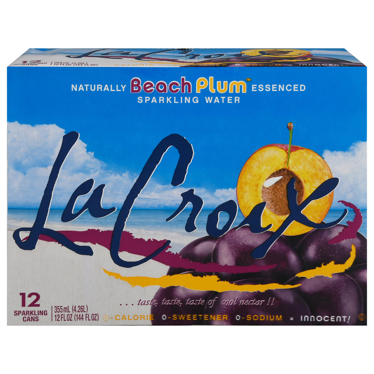 Lacroix - Sparkling Water Beach Plum - Case Of 2-12/12 Fz