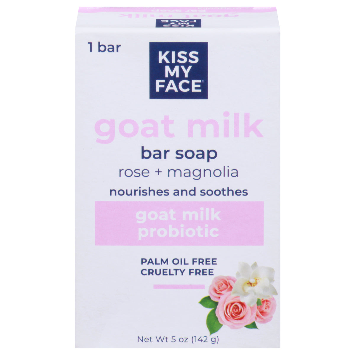 Kiss My Face - Br Soap Goatmlk Rose/magn - 1 Each-5 Oz