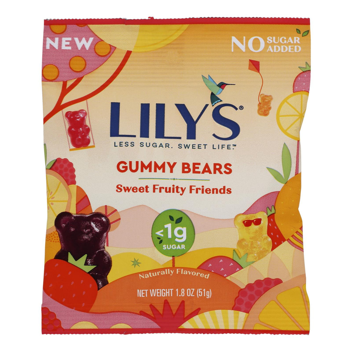 Lilys - Gummy Bears Sweet Fruit - Case Of 12-1.8 Oz