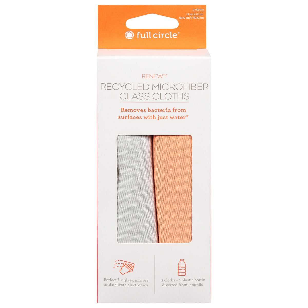 Full Circle Home - Cloths Microfibr Glas Cln - Case Of 6-2 Ct