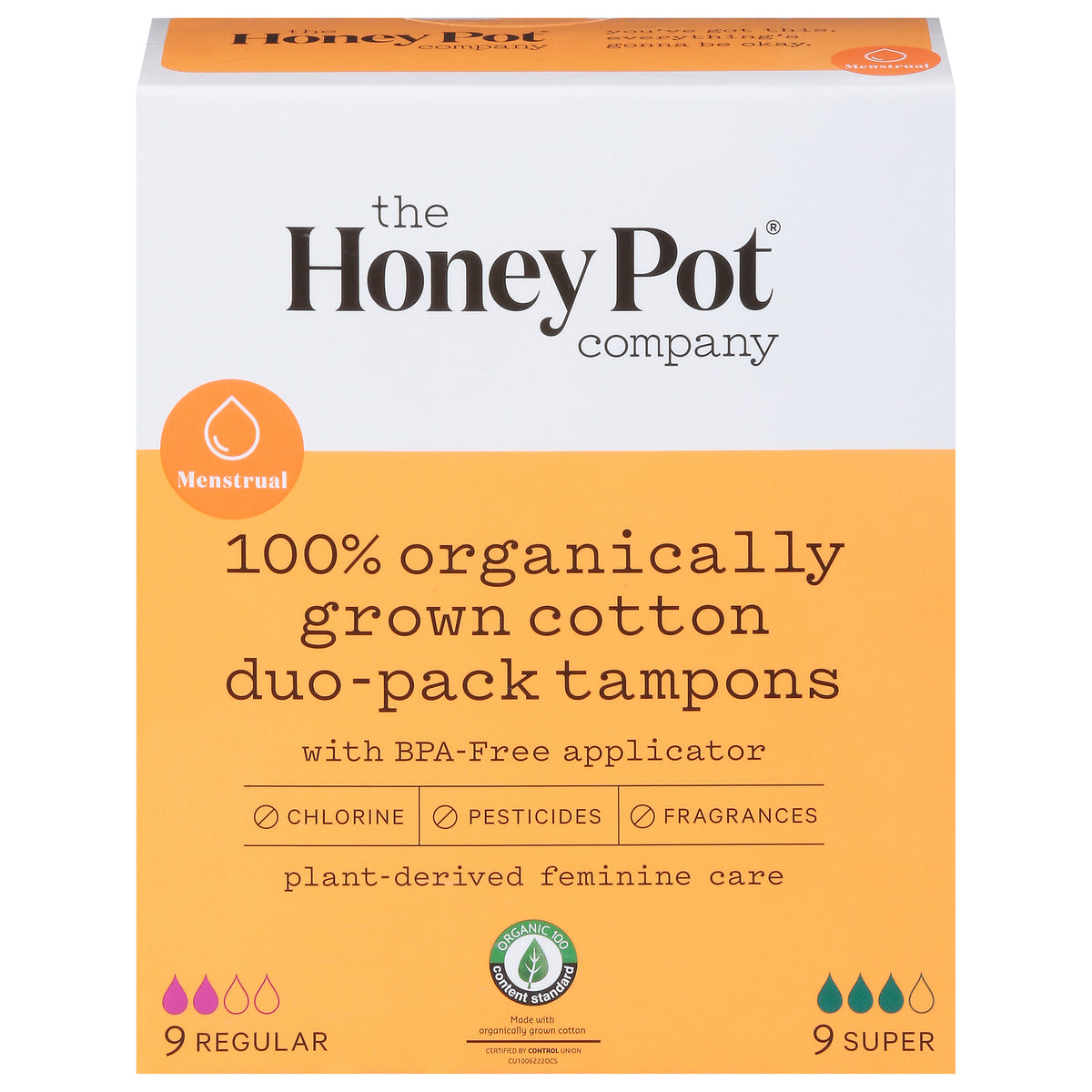 The Honey Pot - Du-pk Tampn Pltc App Usnt - 1 Each-18 Ct