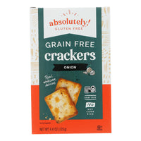 Absolutely Gluten Free - Crackers - Toasted Onion - Case Of 12 - 4.4 Oz.