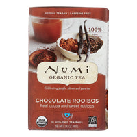 Numi Organic Tea Herbal Tea, Chocolate Rooibos  - Case Of 6 - 16 Bag