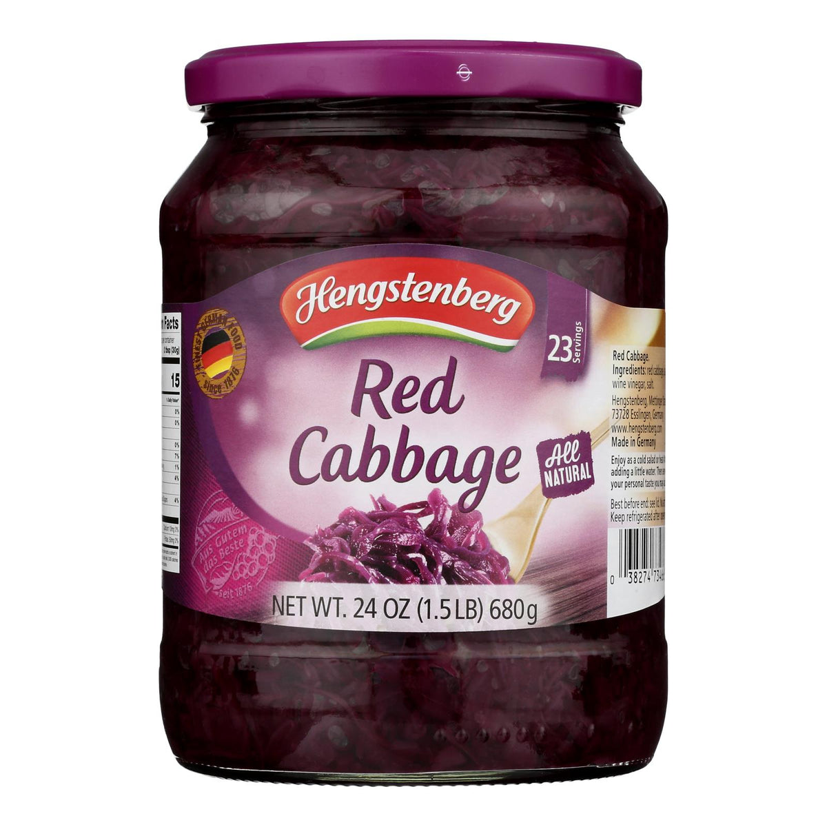 Hengstenberg - Cabbage Red Rotessa - Case Of 12 - 24.3 Oz.