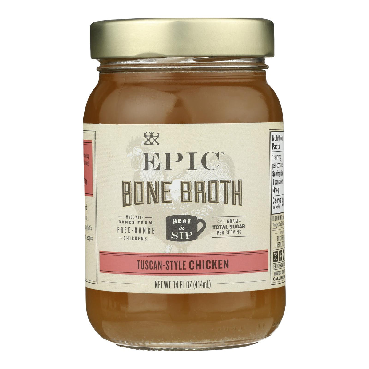 Epic - Bone Broth Tuscan Chicken - Case Of 6-14 Fz