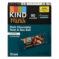 Kind - Bar Mini Dark Chocolate Nut Sea Salt - Case Of 8-10/.7 Oz