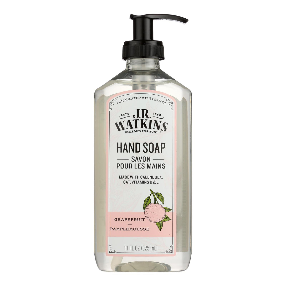 J.r. Watkins - Hand Soap Gel Grapefruit - Case Of 3-11 Fz