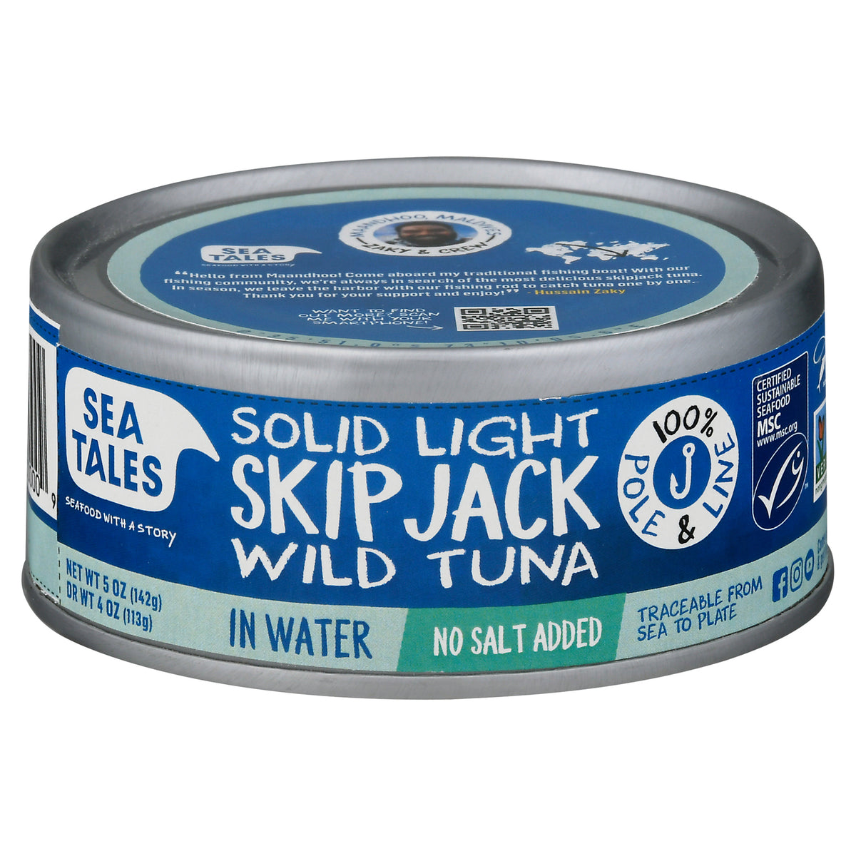 Fish Tales - Tuna Skipjck In Water - Case Of 12-5 Oz