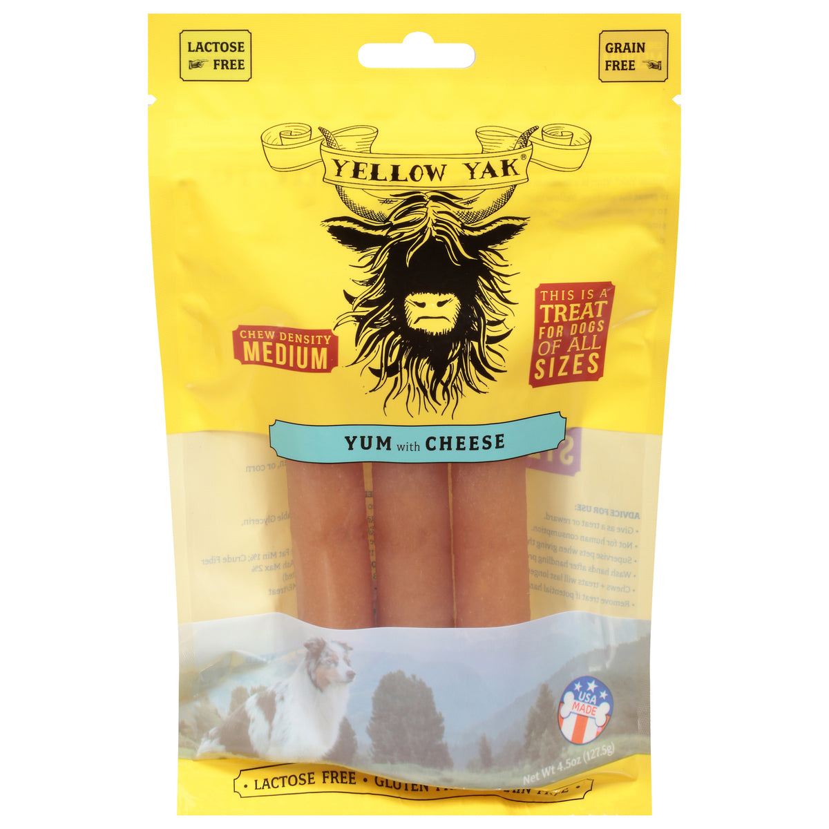 Yellow Yak - Ym Chez Medium Dnst.chew - Case Of 6-4.5 Oz