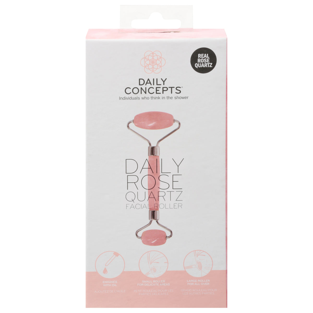 Daily Concepts - Roller Facial Rose Quartz - 1 Each -1 Count