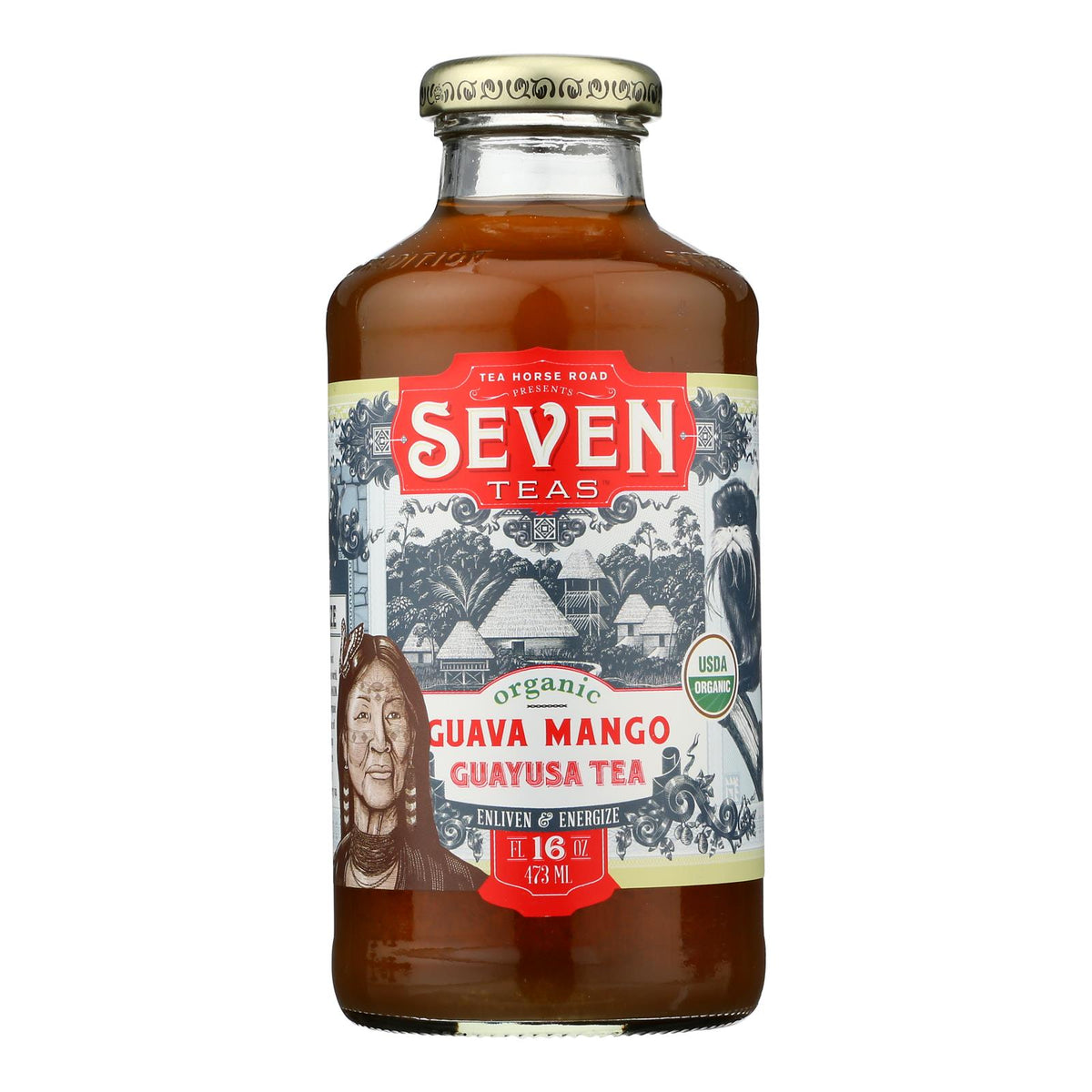 Seven Teas - Tea Guava Mango Guyusa - Case Of 12-16 Fz