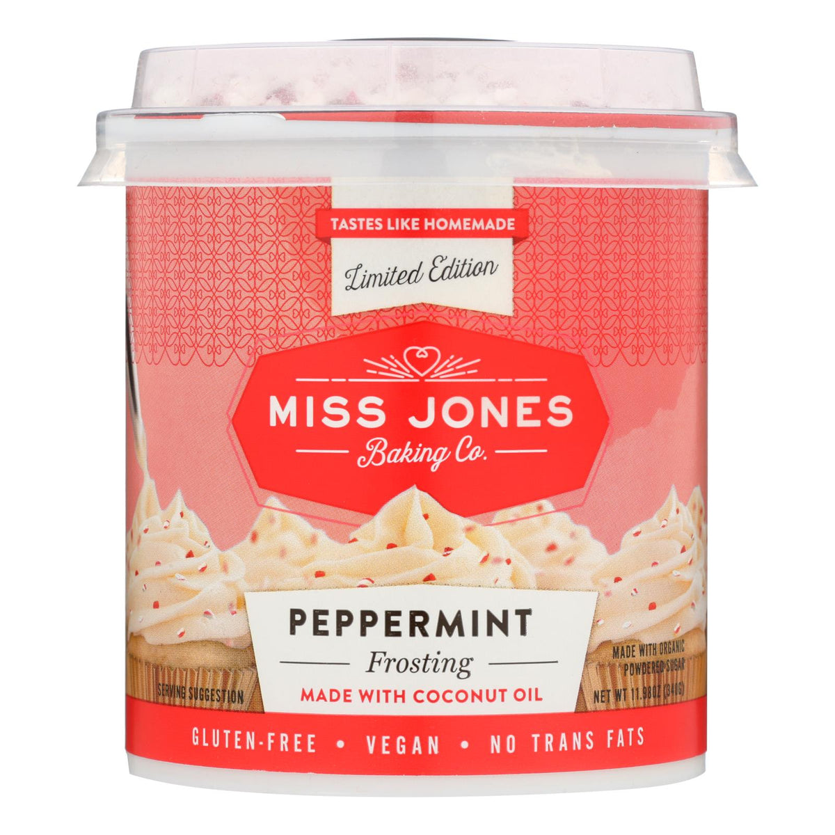 Miss Jones Baking Co - Frosting Peppermint - Case Of 6 - 11.98 Oz