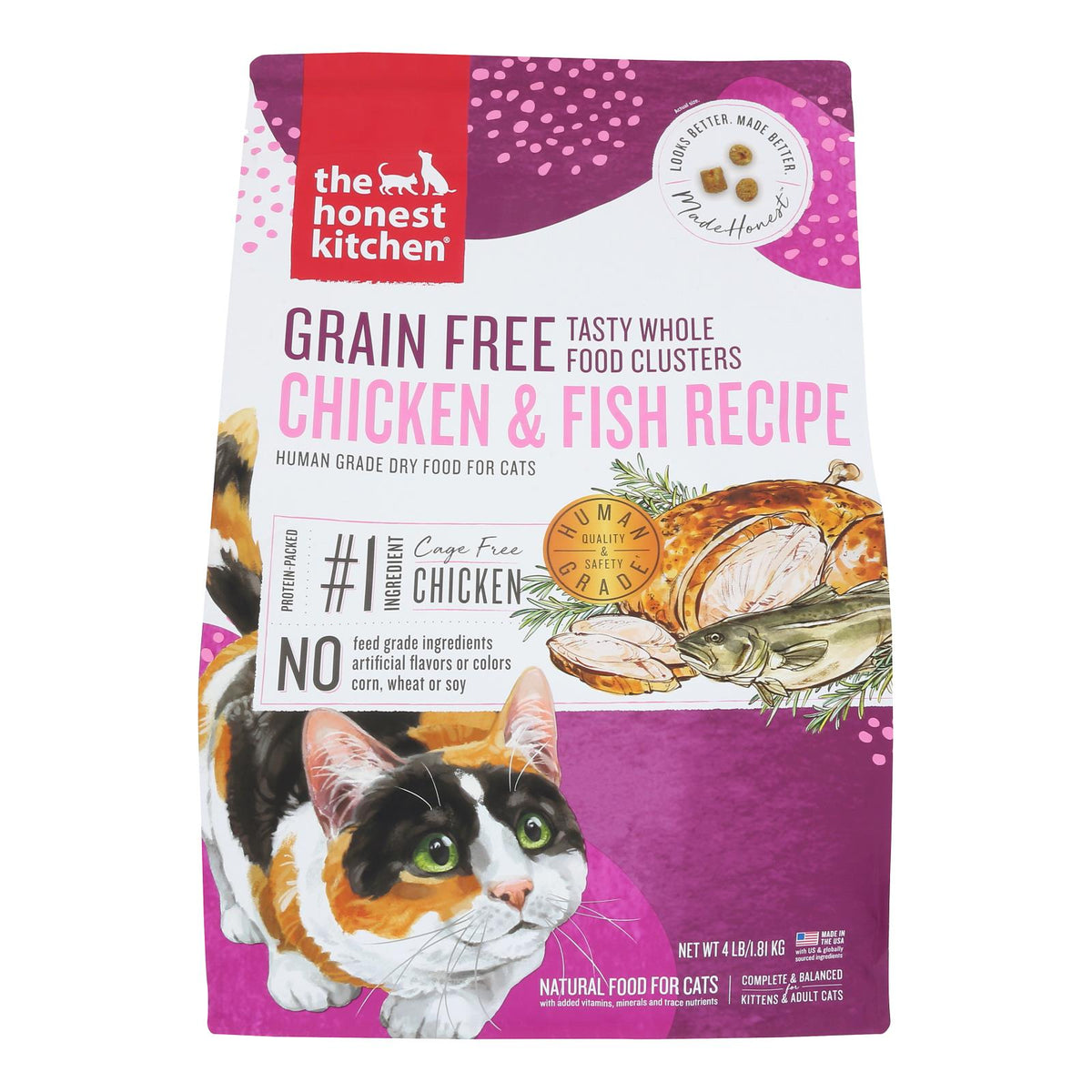 The Honest Kitchen - Cat Fd Green Fr Chicken Whtfsh - Case Of 8-4 Lb