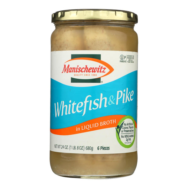 Manischewitz Whitefish & Pike - Case Of 12 - 24 Oz.