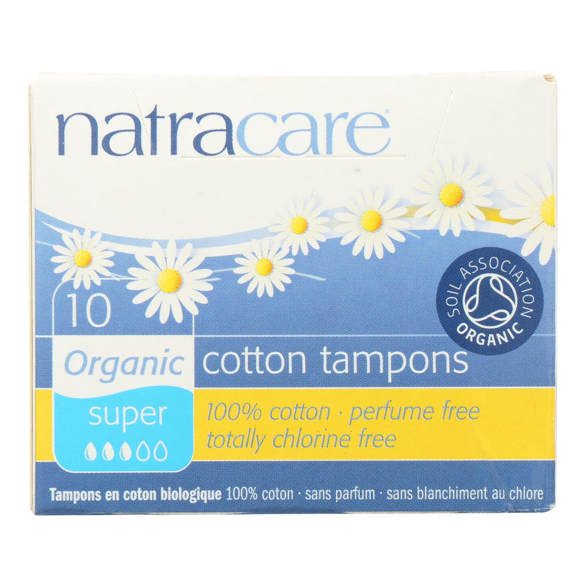 Natracare 100% Organic Cotton Tampons - Super - 10 Pack