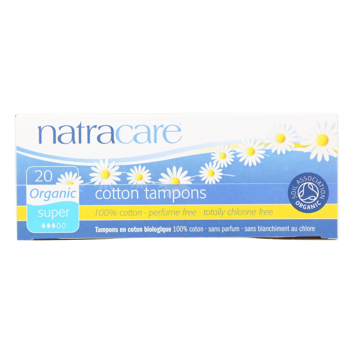 Natracare 100% Organic Cotton Tampons Super - 20 Tampons