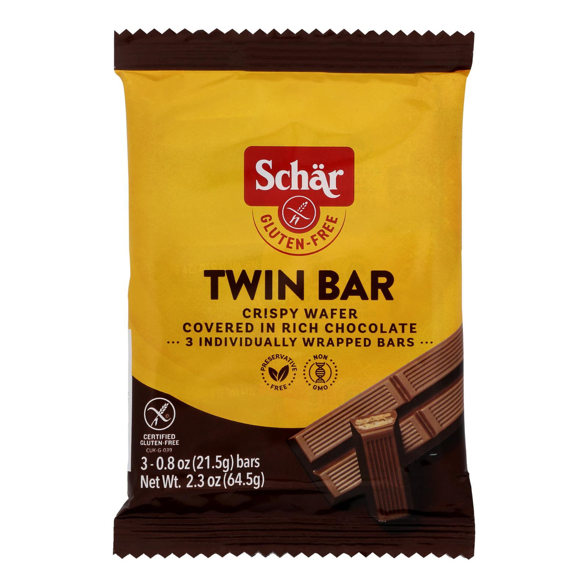 Schar - Bars Twin Bars Gl - Case Of 14 - 2.3 Oz