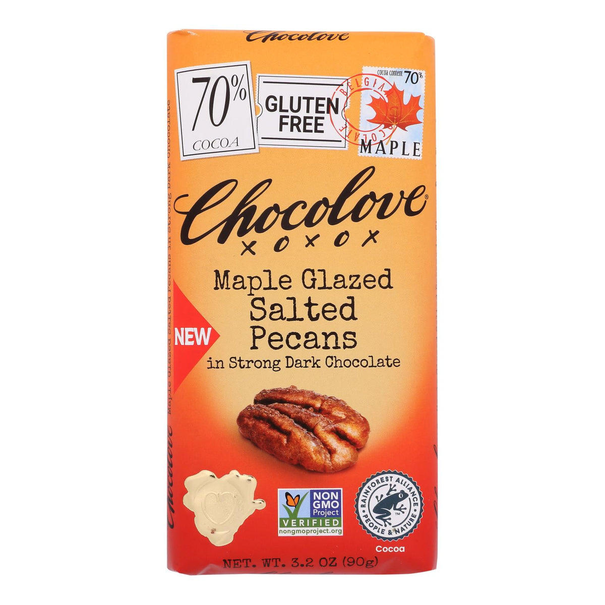 Chocolove - Bar Dk Choco Maple Glz Pcn - Case Of 12-3.2 Oz