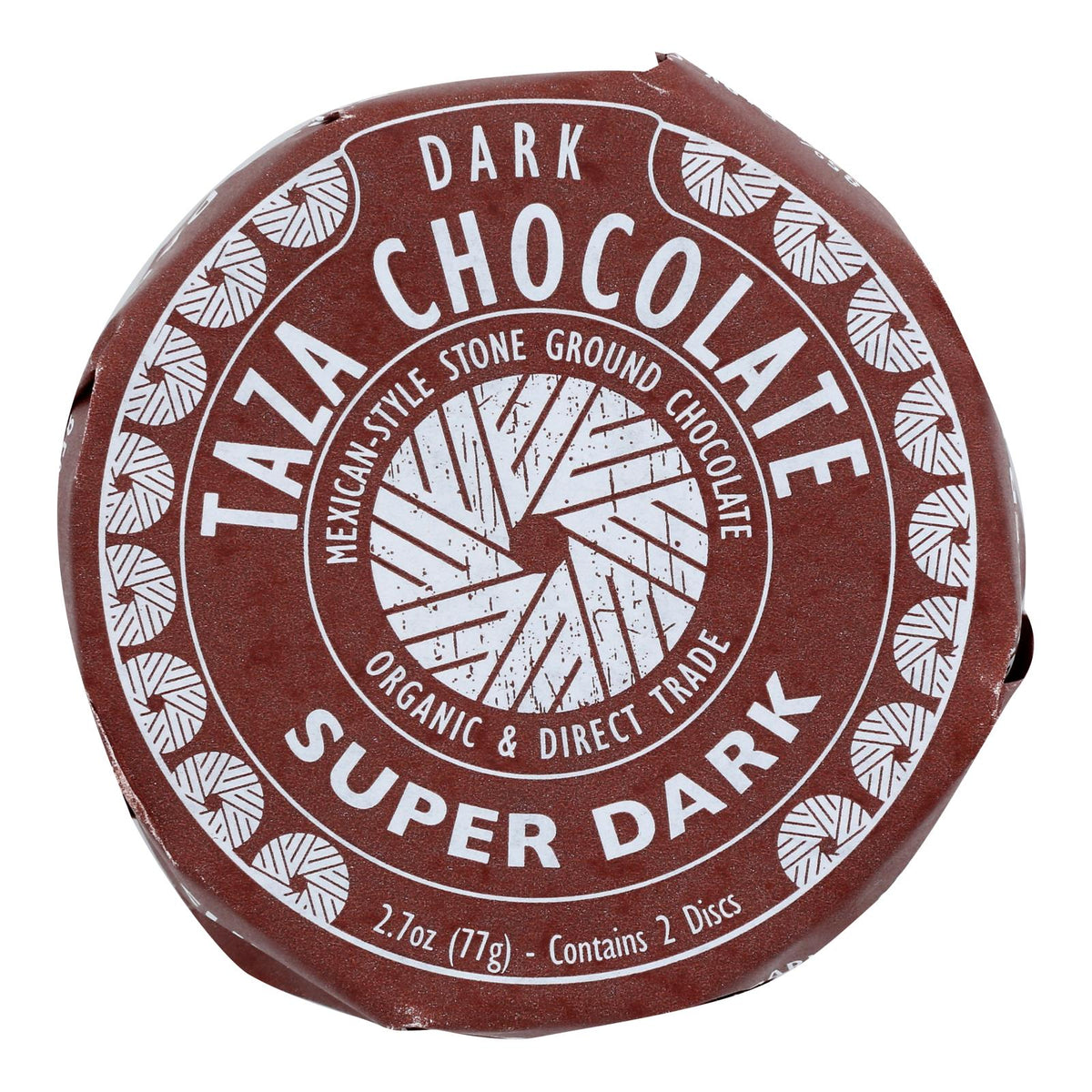 Taza Chocolate Organic Chocolate Mexicano Discs - Super Dark - Case Of 12 - 2.7 Oz.