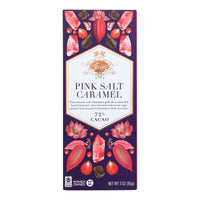 Vosges Haut-chocolat 72% Cocoa Burnt Caramel Bar - Pink Salt - Case Of 12 - 3 Oz