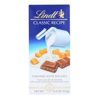 Lindt, Lindor, Milk Chocolate, Caramel With Sea Salt - Case Of 12 - 4.4 Oz