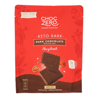 Choczero - Keto Bark Dark Chocolate Hazelnut - Case Of 12-6 Oz