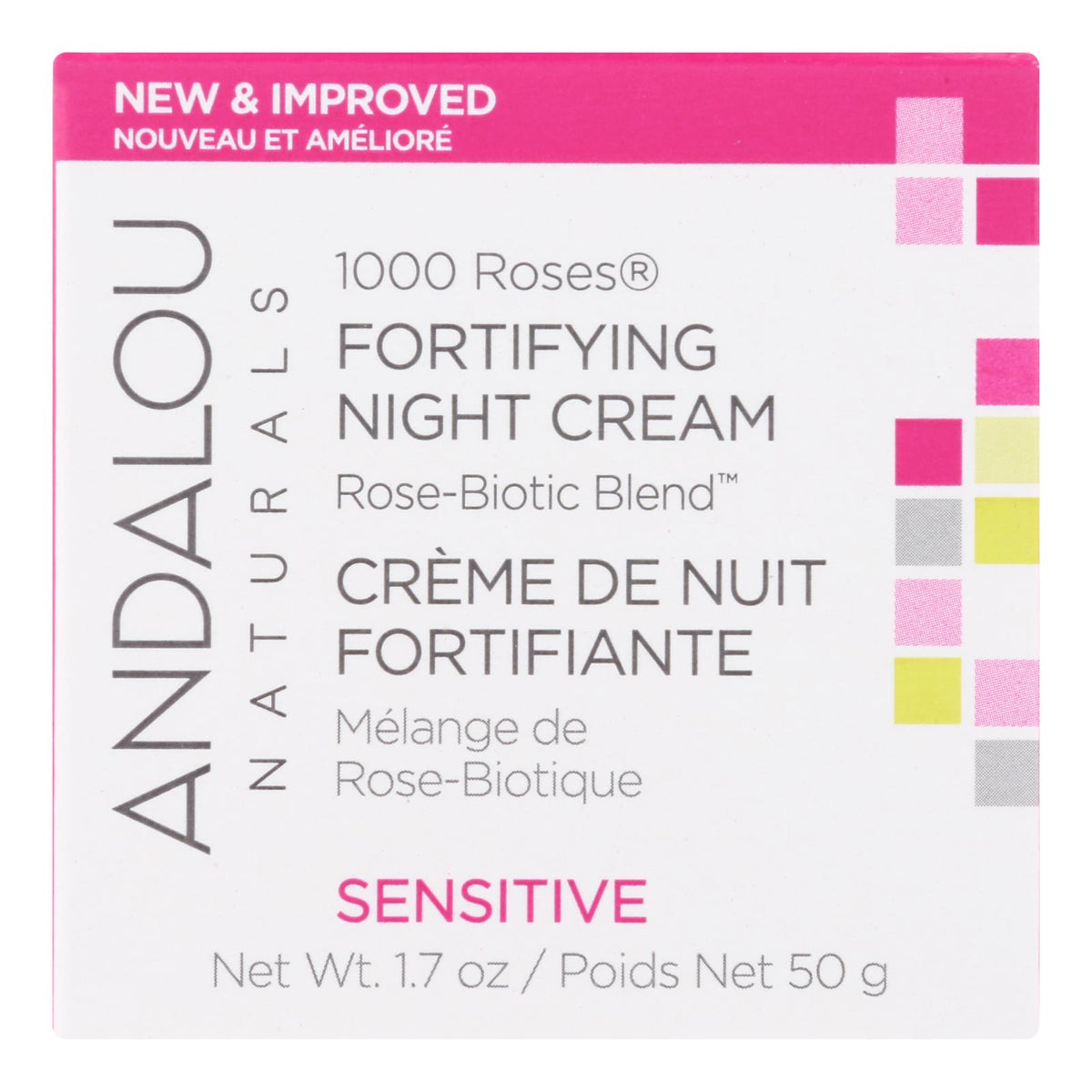 Andalou Naturals - Face Cream Night Fortifying - 1 Each-1.7 Ounces