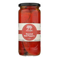 Divina - Peppers Red Roasted - Case Of 6 - 16.2 Ounces