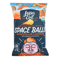 Lesser Evil - Space Balls Organic Cheddar - Case Of 6-5 Oz