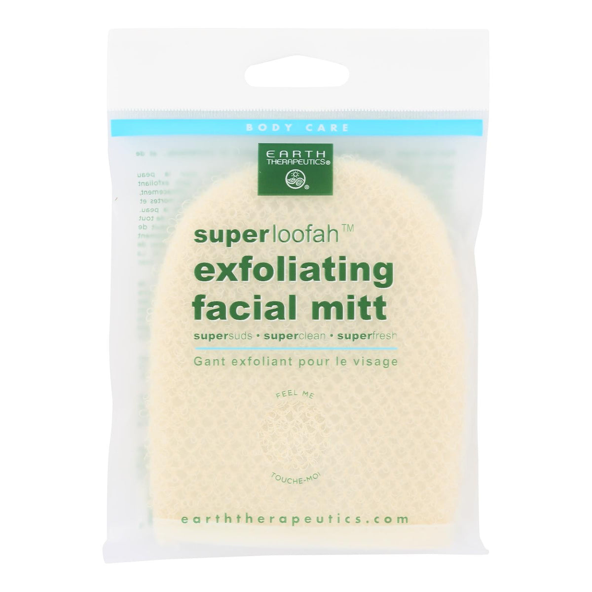 Earth Therapeutics Loofah - Super - Exfoliating - Facial Mitt - 1 Count