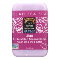 One With Nature Triple Milled Soap Bar - Lilac - 7 Oz