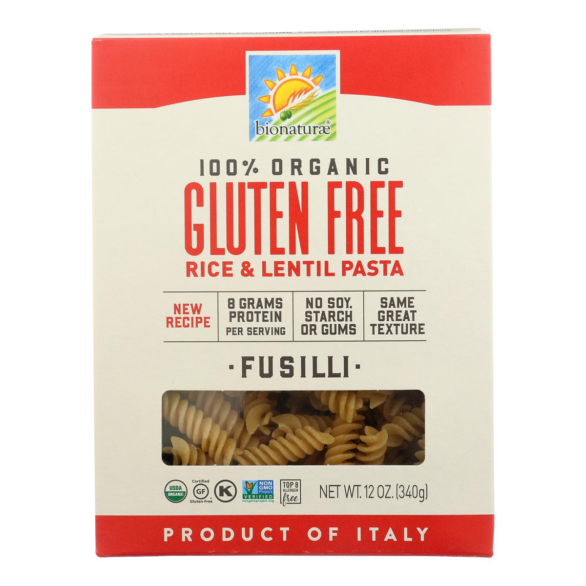 Bionaturae - Pasta Og1 Fusilli G/f - Cs Of 12-12 Oz