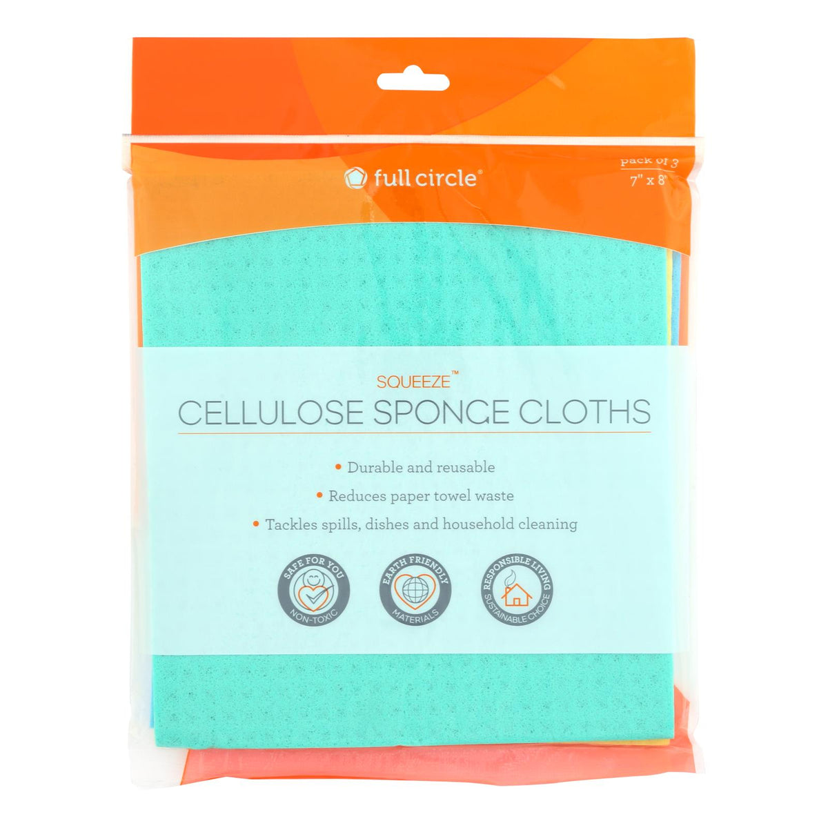 Full Circle Home - Cellulose Spng Cloth Sqz - Ea Of 1-3 Ct