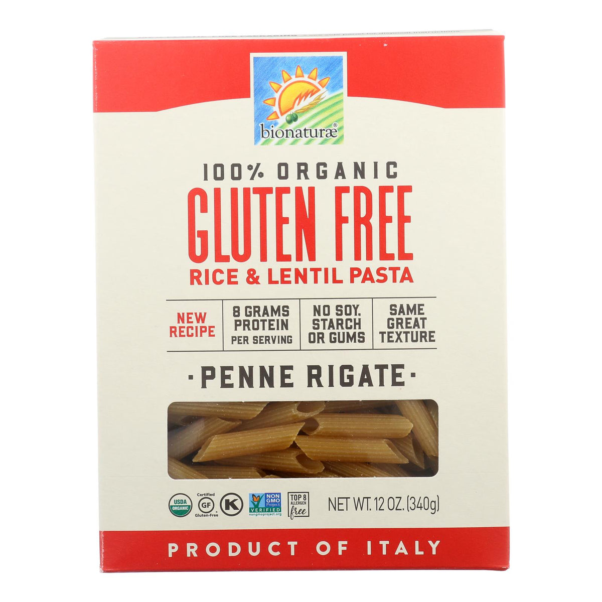 Bionaturae - Pasta Og1 Penne Riga G/f - Cs Of 12-12 Oz