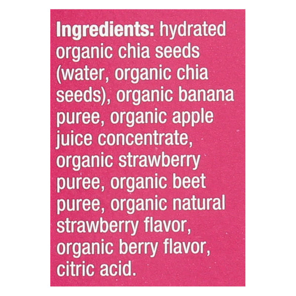 Mamma Chia Organic Squeeze Vitality Snack - Strawberry Banana - Case Of 6 - 3.5 Oz.