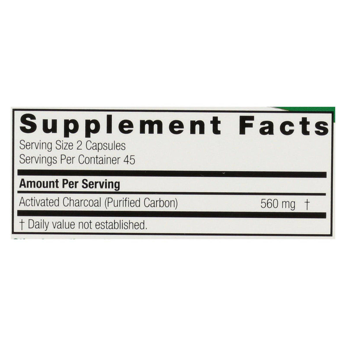 Nature's Answer - Charcoal - Activated Purified - 90 Softgels